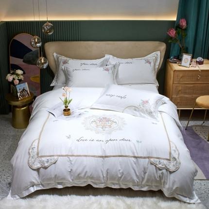 91家纺网 家纺一手货源 找家纺 （总）甜咪咪 2021新款居家系列100支长绒棉四件套