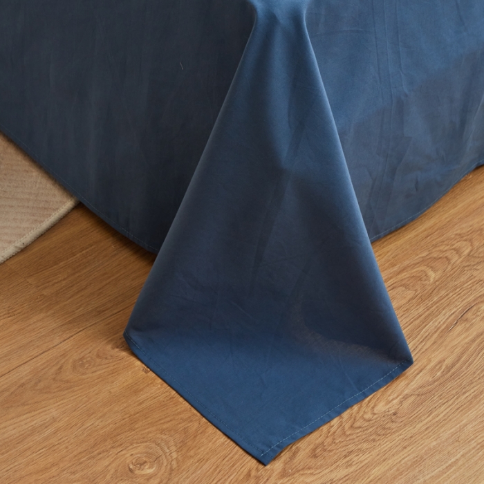 91家纺网 家纺一手货源 找家纺 ab家纺 2022新款全棉水洗棉四件套纯棉格子 蓝调格