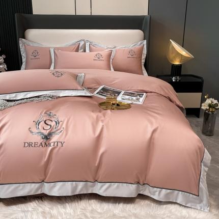 91家纺网 家纺一手货源 找家纺 （总）DC 2024新款60支长绒棉全棉纯棉四件套布拉格