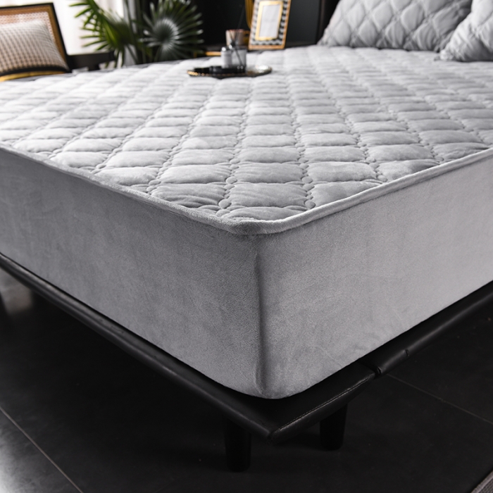 91家纺网 家纺一手货源 找家纺 （总）床笠人家 2023新款水晶绒夹棉床笠