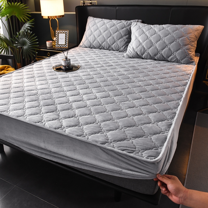 91家纺网 家纺一手货源 找家纺 （总）床笠人家 2023新款水晶绒夹棉床笠