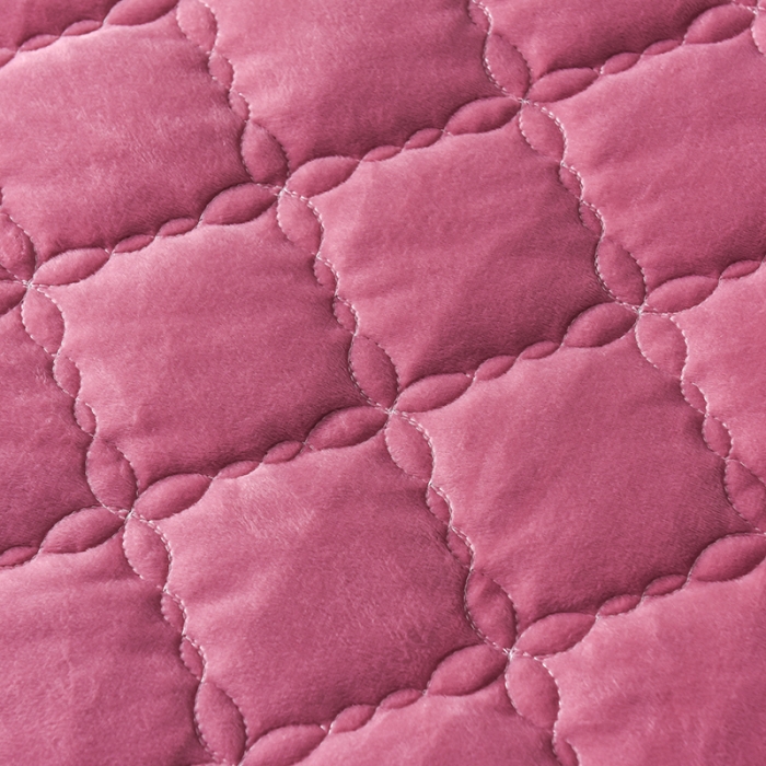 91家纺网 家纺一手货源 找家纺 床笠人家 2023新款水晶绒夹棉床笠 豆沙