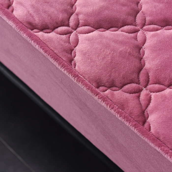 91家纺网 家纺一手货源 找家纺 床笠人家 2023新款水晶绒夹棉床笠 豆沙