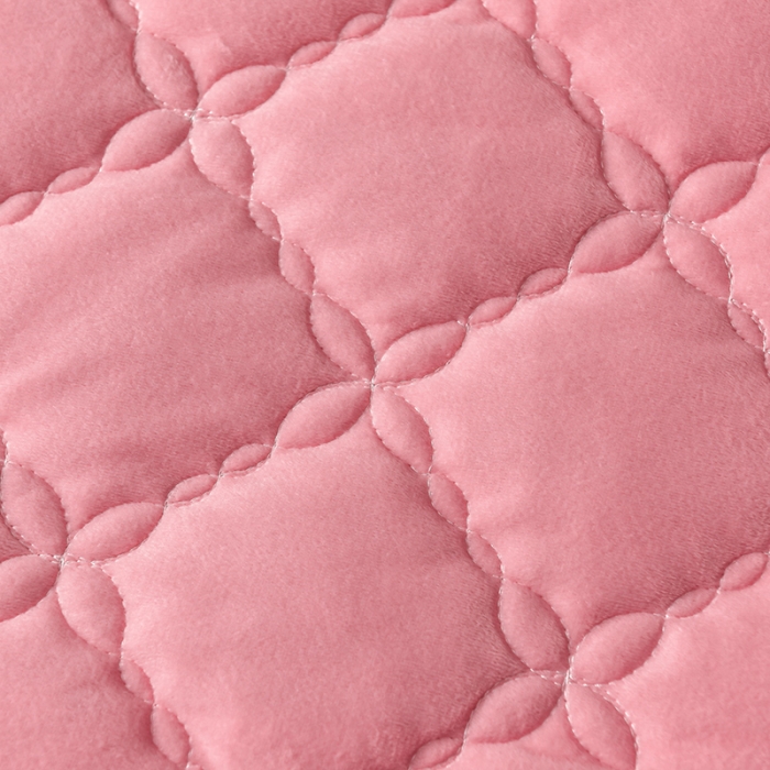 91家纺网 家纺一手货源 找家纺 床笠人家 2023新款水晶绒夹棉床笠 玉粉