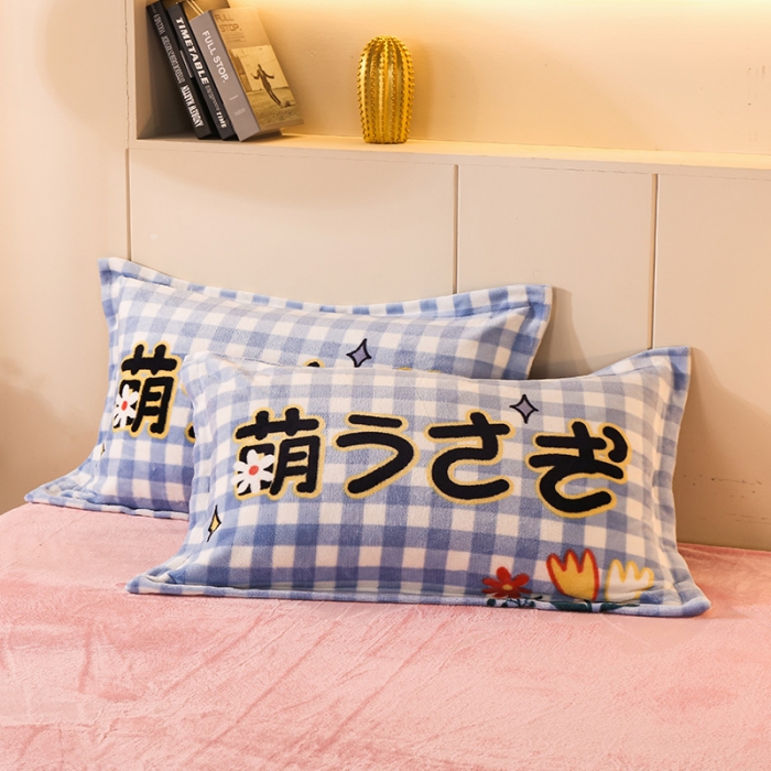 91家纺网 家纺一手货源 找家纺 凡客家居 2022秋冬新品加厚大版印花法莱绒四件套 美好时光