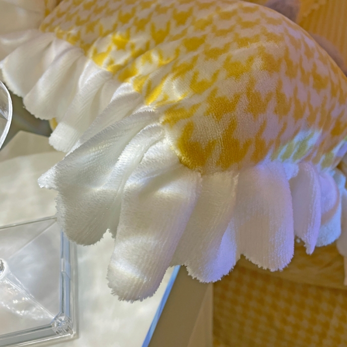 91家纺网 家纺一手货源 找家纺 千朵2021新款韩版法莱绒加厚牛奶绒四件套 秋月黄