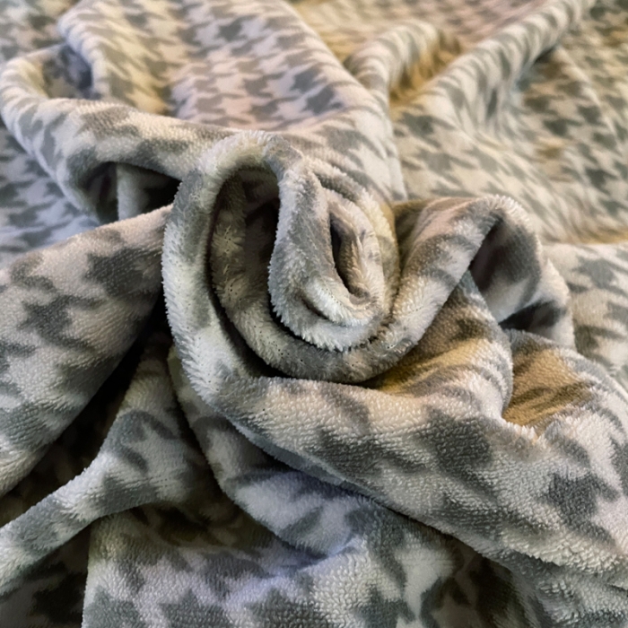 91家纺网 家纺一手货源 找家纺 千朵2021新款韩版法莱绒加厚牛奶绒四件套 绅士灰