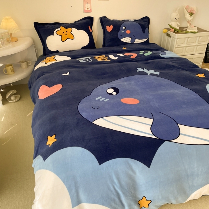 91家纺网 家纺一手货源 找家纺 （总）慕尚 2022新款北欧牛奶绒大版四件套实拍图暖光