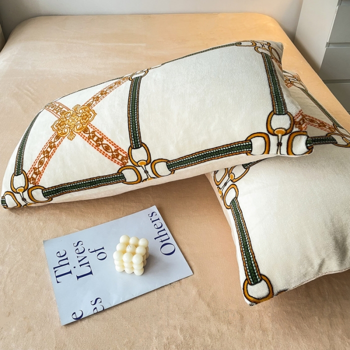 91家纺网 家纺一手货源 找家纺 优彩  2021新款200克高克重印花牛奶绒四件套 巴黎