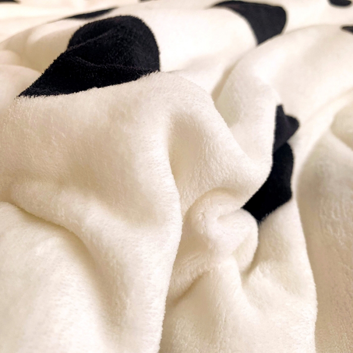 91家纺网 家纺一手货源 找家纺 慕尚家纺2022新款牛奶绒贝贝绒三层加厚毛毯加厚毯-波点