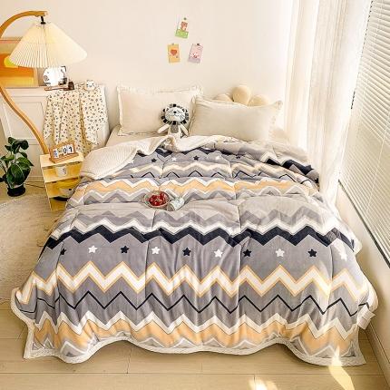 91家纺网 家纺一手货源 找家纺 （总）慕尚家纺2022新款牛奶绒贝贝绒三层加厚毛毯