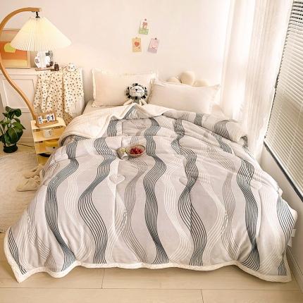 91家纺网 家纺一手货源 找家纺 （总）慕尚家纺2022新款牛奶绒贝贝绒三层加厚毛毯