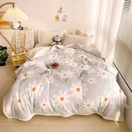 91家纺网 家纺一手货源 找家纺 （总）慕尚家纺2022新款牛奶绒贝贝绒三层加厚毛毯