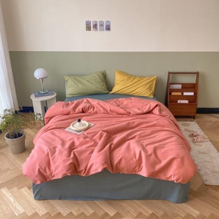 91家纺网 家纺一手货源 找家纺 怡家居 2021新款全棉磨毛混搭四件套 妃