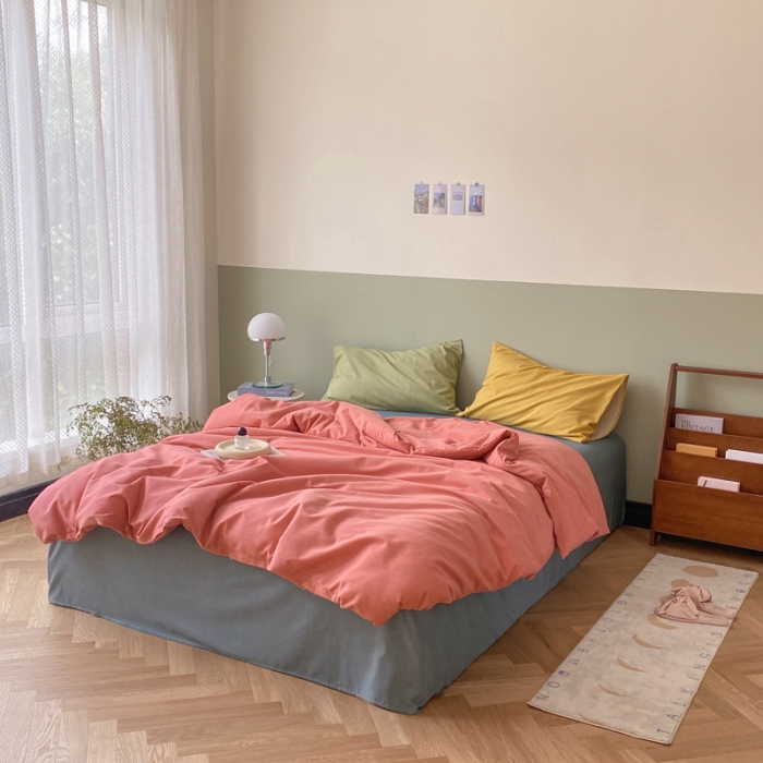 91家纺网 家纺一手货源 找家纺 怡家居 2021新款全棉磨毛混搭四件套 妃