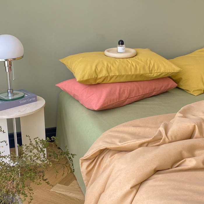 91家纺网 家纺一手货源 找家纺 怡家居 2021新款全棉磨毛混搭四件套 驼