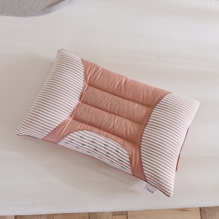 91家纺网 家纺一手货源 找家纺 全棉贡缎+透气网决明子磁石枕 蓝色 粉色