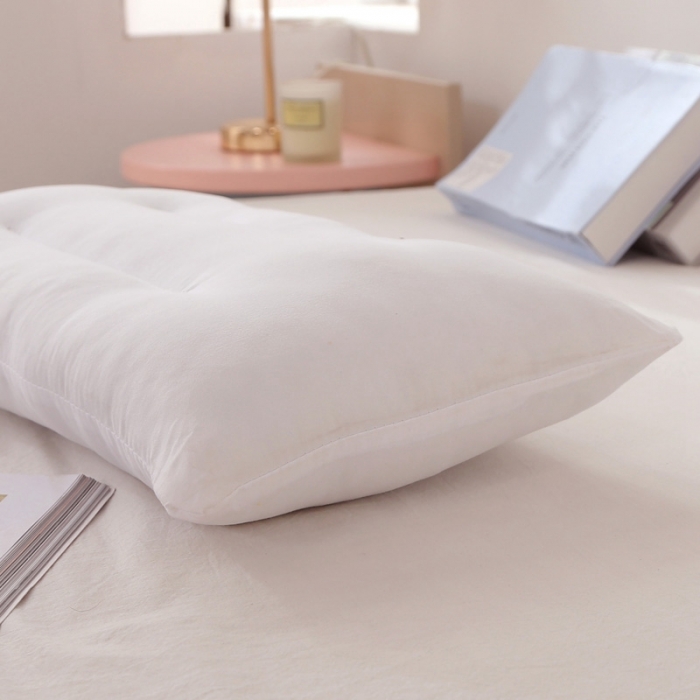 91家纺网 家纺一手货源 找家纺 锦绣万家 2021新款儿童决明子枕头枕芯30*50一只 白色（基础款）