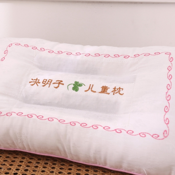 91家纺网 家纺一手货源 找家纺 锦绣万家 2021新款儿童决明子枕头枕芯30*50一只 决明子儿童枕（绣花款）