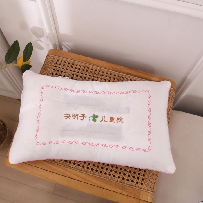 91家纺网 家纺一手货源 找家纺 锦绣万家 2021新款儿童决明子枕头枕芯30*50一只 决明子儿童枕（绣花款）
