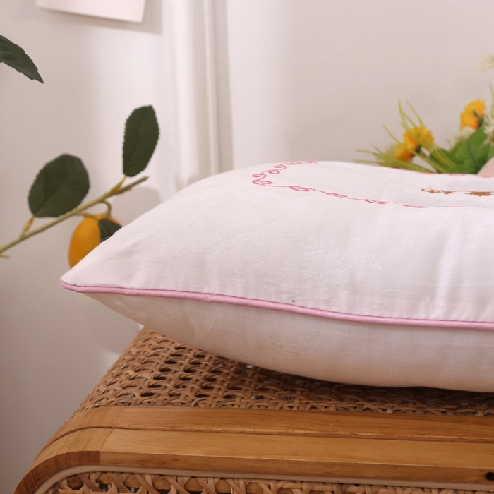 91家纺网 家纺一手货源 找家纺 锦绣万家 2021新款儿童决明子枕头枕芯30*50一只 决明子儿童枕（绣花款）