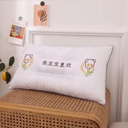 锦绣万家 2021新款儿童决明子枕头枕芯30*50一只 熊宝宝童枕（绣花款）