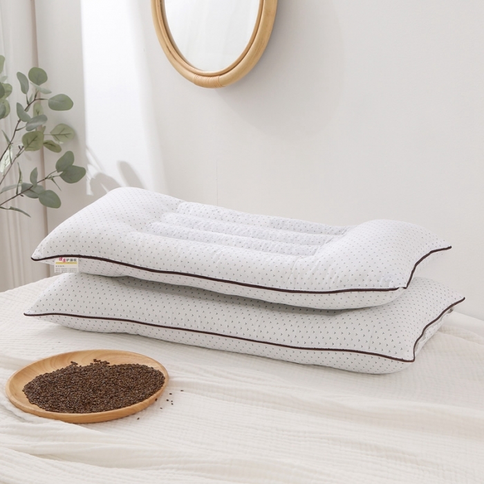 91家纺网 家纺一手货源 找家纺 锦绣万家 2021新款加长儿童决明子枕头枕芯一只 加长儿童决明子枕32*68cm