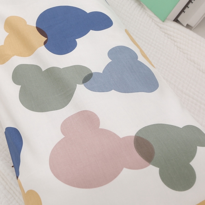 91家纺网 家纺一手货源 找家纺 锦绣万家 2021新款加长儿童决明子枕头枕芯一只 多彩熊仔（配套加长枕套35*70cm）