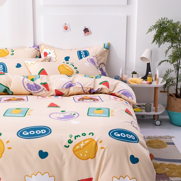 91家纺网 家纺一手货源 找家纺 佑佳家纺 2024新款磨毛印花植物羊绒单被套 彩虹甜心-萝莉梦