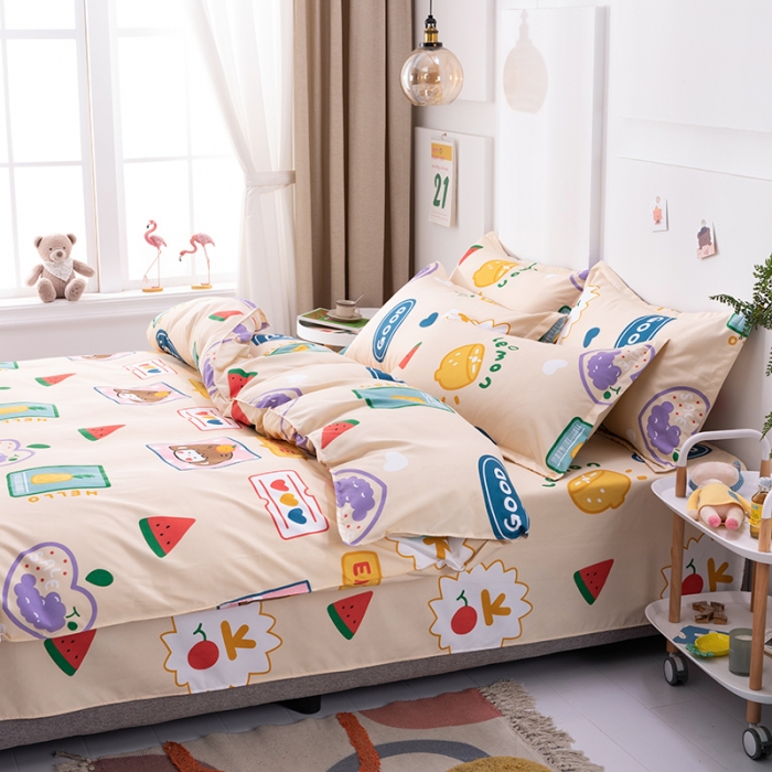 91家纺网 家纺一手货源 找家纺 佑佳家纺 2024新款磨毛印花植物羊绒单被套 彩虹甜心-萝莉梦