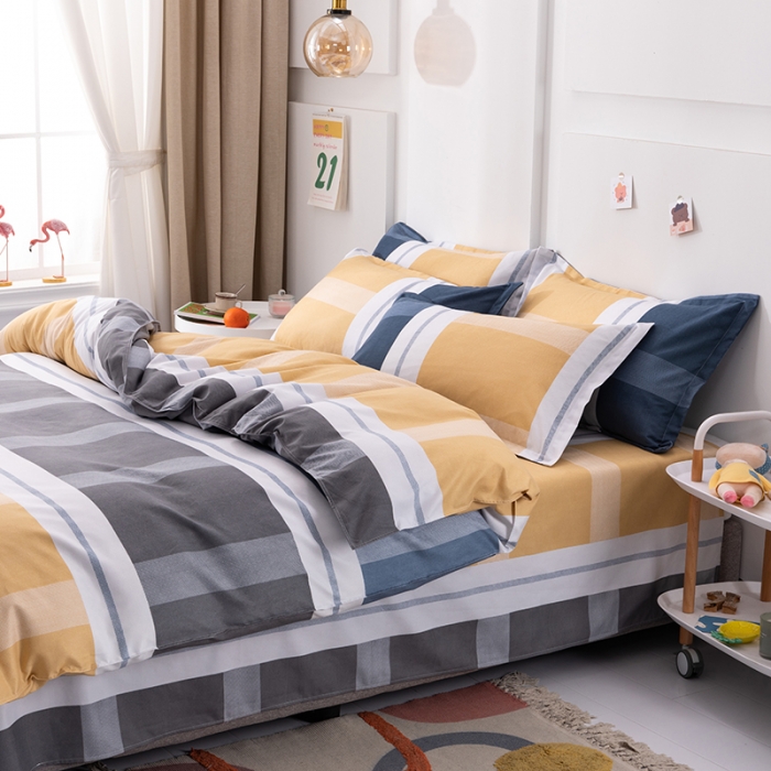 91家纺网 家纺一手货源 找家纺 佑佳家纺 2024新款磨毛印花植物羊绒单被套 光影流年-时尚灰