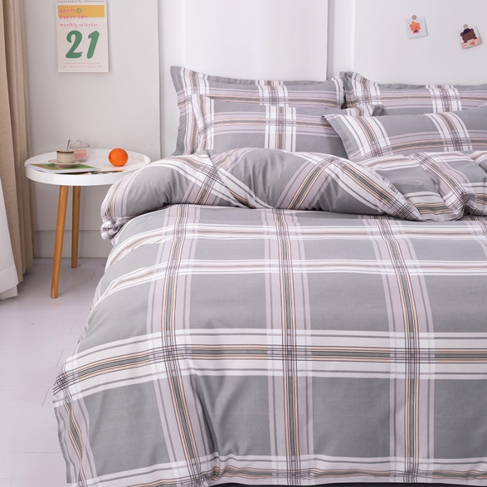 91家纺网 家纺一手货源 找家纺 佑佳家纺 2024新款磨毛印花植物羊绒单被套 极致空间-高级灰