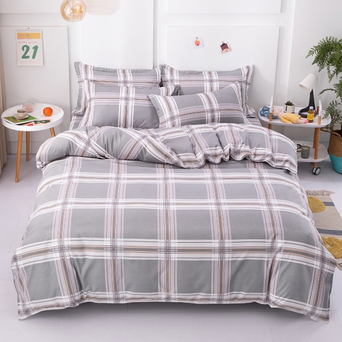 91家纺网 家纺一手货源 找家纺 佑佳家纺 2024新款磨毛印花植物羊绒单被套 极致空间-高级灰