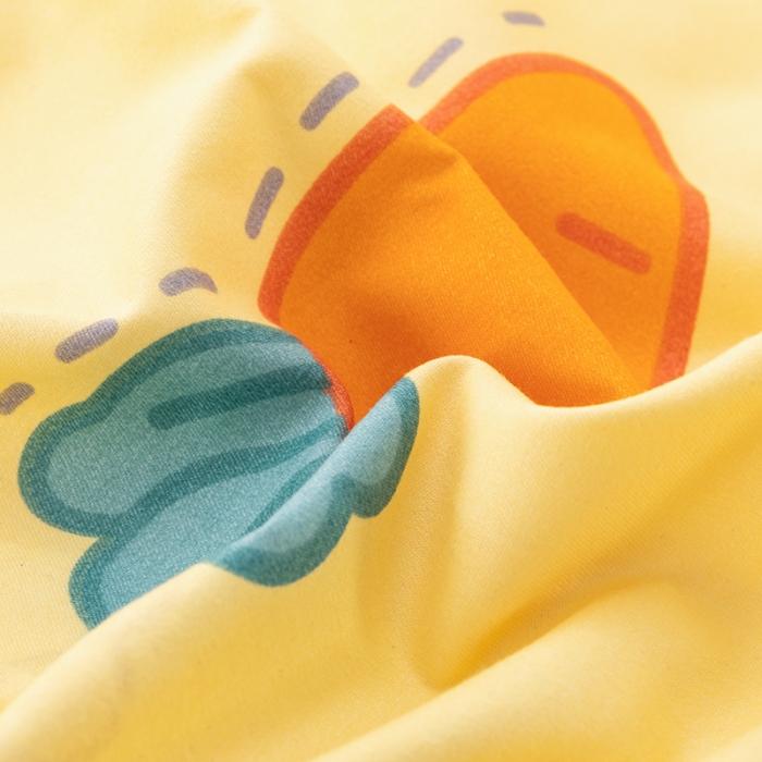 91家纺网 家纺一手货源 找家纺 佑佳家纺 2024新款磨毛印花植物羊绒单被套 萝卜兔-暖黄