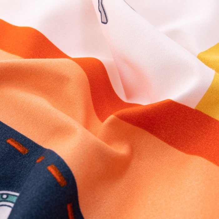 91家纺网 家纺一手货源 找家纺 佑佳家纺 2024新款磨毛印花植物羊绒单被套 奢华爱马仕-浅黄桔