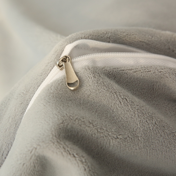 91家纺网 家纺一手货源 找家纺 榻尚家居 2021新款清新柔暖绒四件套茱莉系列 茱莉灰