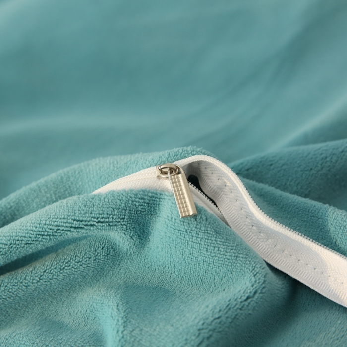 91家纺网 家纺一手货源 找家纺 榻尚家居 2021新款清新柔暖绒四件套茱莉系列 茱莉蓝