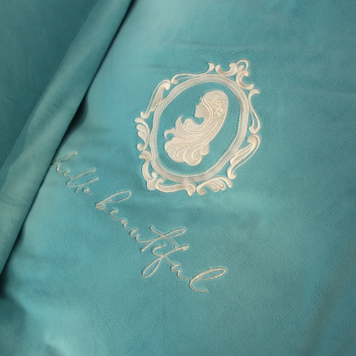 91家纺网 家纺一手货源 找家纺 榻尚家居 2021新款清新柔暖绒四件套茱莉系列 茱莉蓝