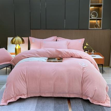 91家纺网 家纺一手货源 找家纺 （总）榻尚家居 2021新款柔暖绒四件套茱莉系列