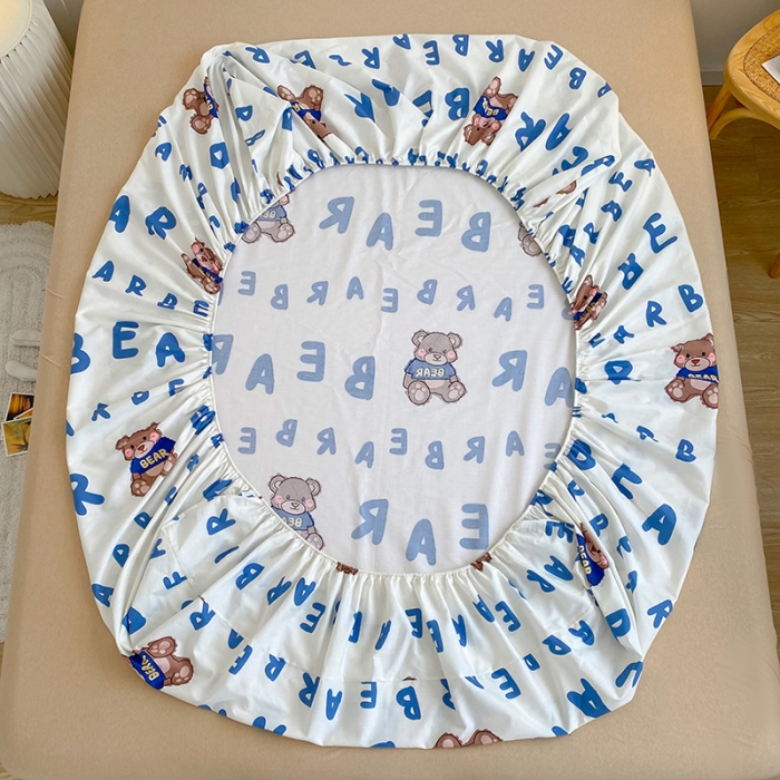 91家纺网 家纺一手货源 找家纺 简宜家居 2021新款全棉A版床笠 hi熊宝宝