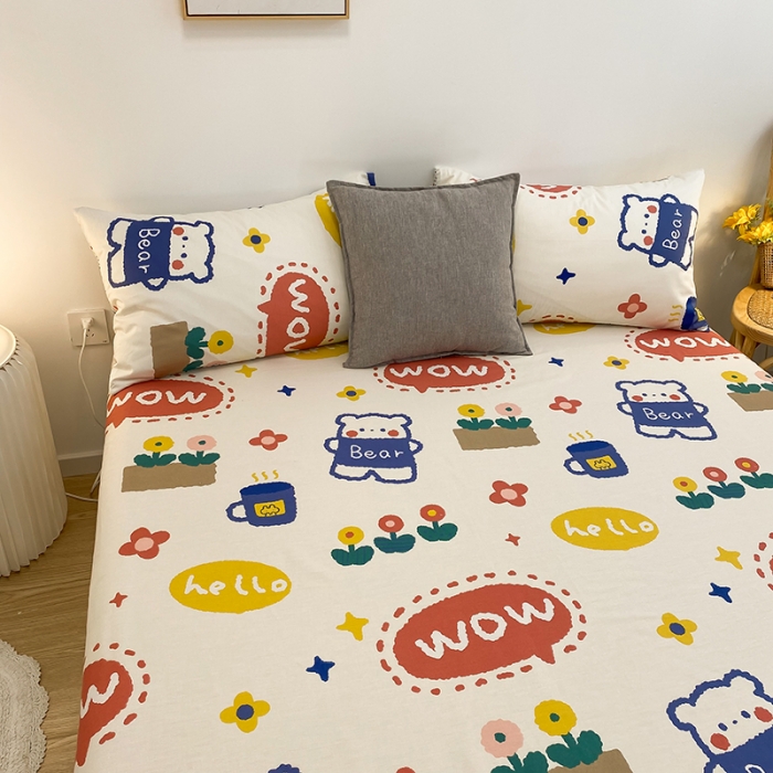 91家纺网 家纺一手货源 找家纺 简宜家居 2021新款全棉A版床笠 wowbear