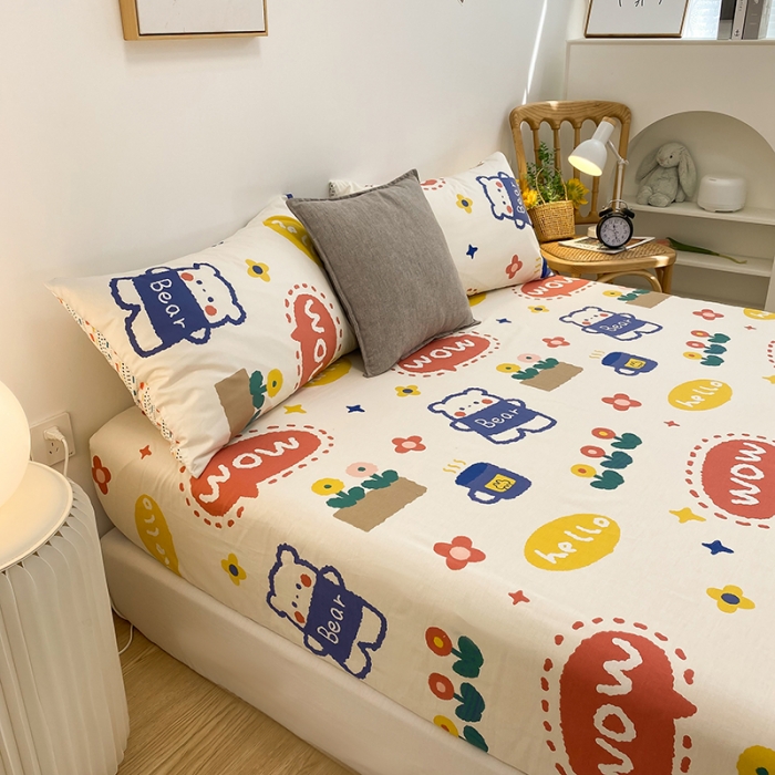 91家纺网 家纺一手货源 找家纺 简宜家居 2021新款全棉A版床笠 wowbear