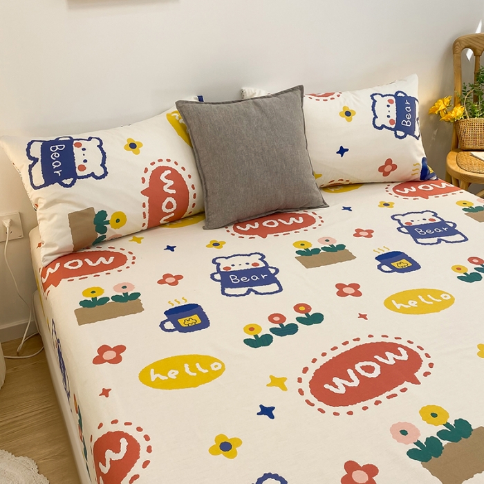 91家纺网 家纺一手货源 找家纺 简宜家居 2021新款全棉A版床笠 wowbear