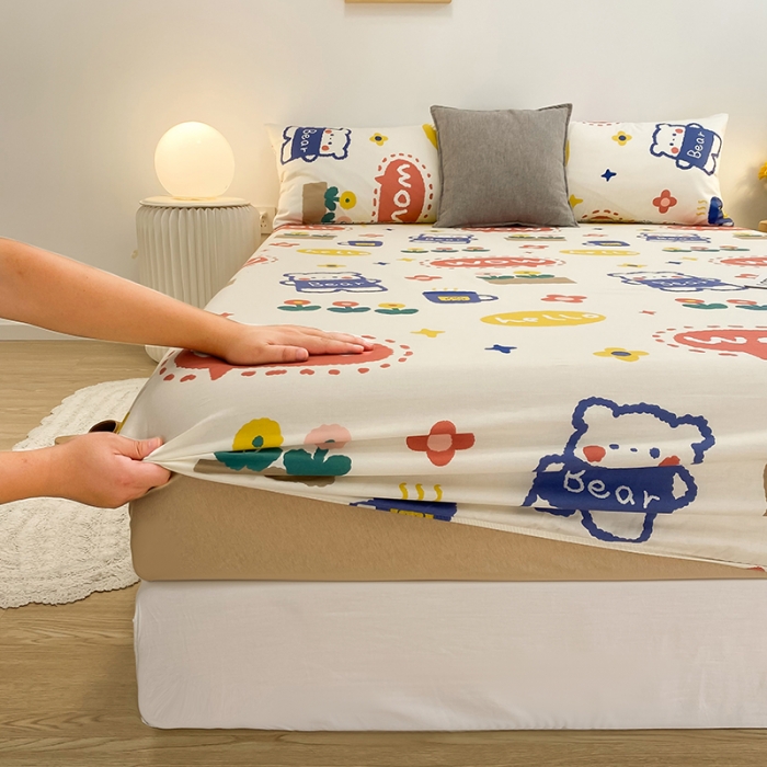 91家纺网 家纺一手货源 找家纺 简宜家居 2021新款全棉A版床笠 wowbear