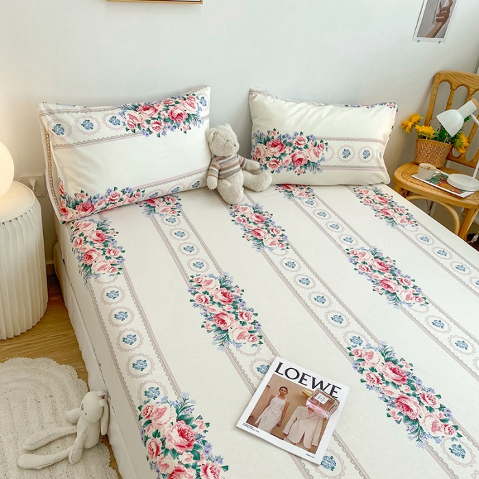 91家纺网 家纺一手货源 找家纺 简宜家居 2021新款全棉A版床笠 白月光