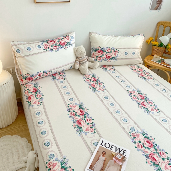 91家纺网 家纺一手货源 找家纺 简宜家居 2021新款全棉A版床笠 白月光