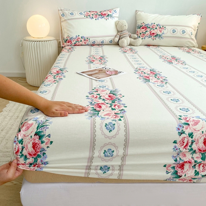 91家纺网 家纺一手货源 找家纺 简宜家居 2021新款全棉A版床笠 白月光