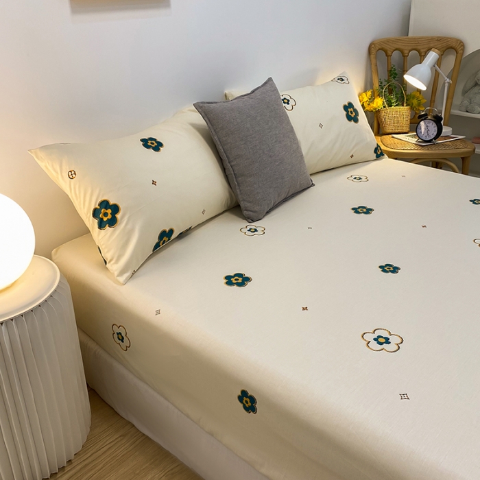 91家纺网 家纺一手货源 找家纺 简宜家居 2021新款全棉A版床笠 兰朵