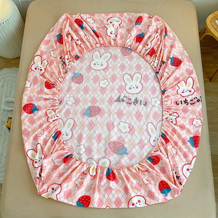 91家纺网 家纺一手货源 找家纺 简宜家居 2021新款全棉A版床笠 莓莓兔团