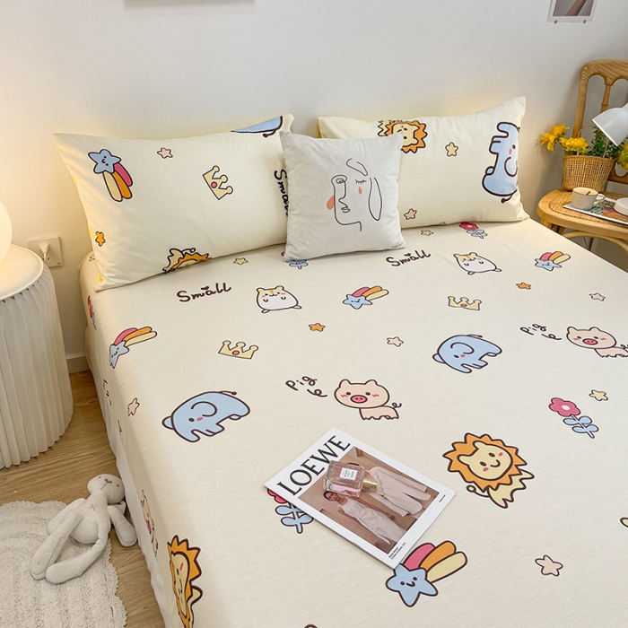 91家纺网 家纺一手货源 找家纺 简宜家居 2021新款全棉A版床笠 小可爱